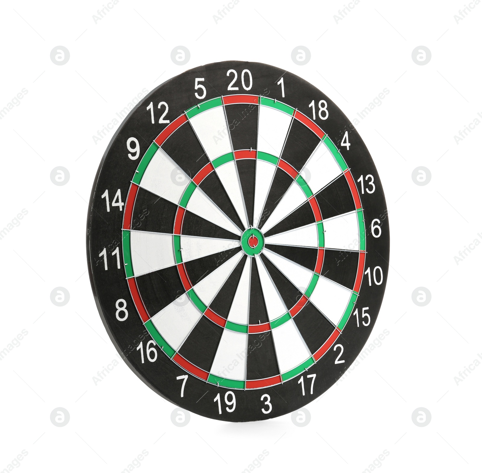 Photo of New empty dart board isolated on white