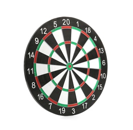 New empty dart board isolated on white