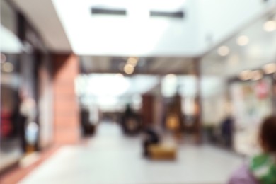 Blurred view of shopping mall interior. Bokeh effect