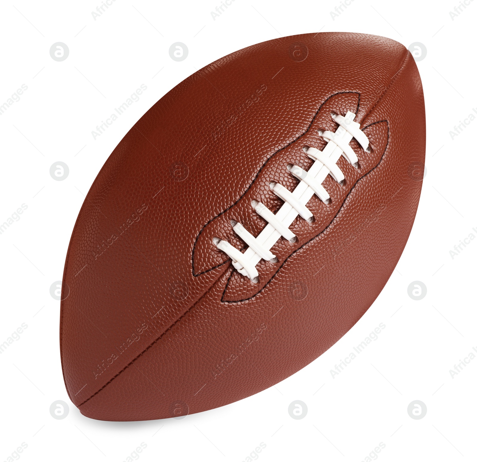 Photo of Leather American football ball isolated on white