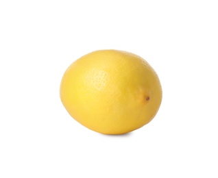 Photo of Ripe fresh lemon fruit isolated on white
