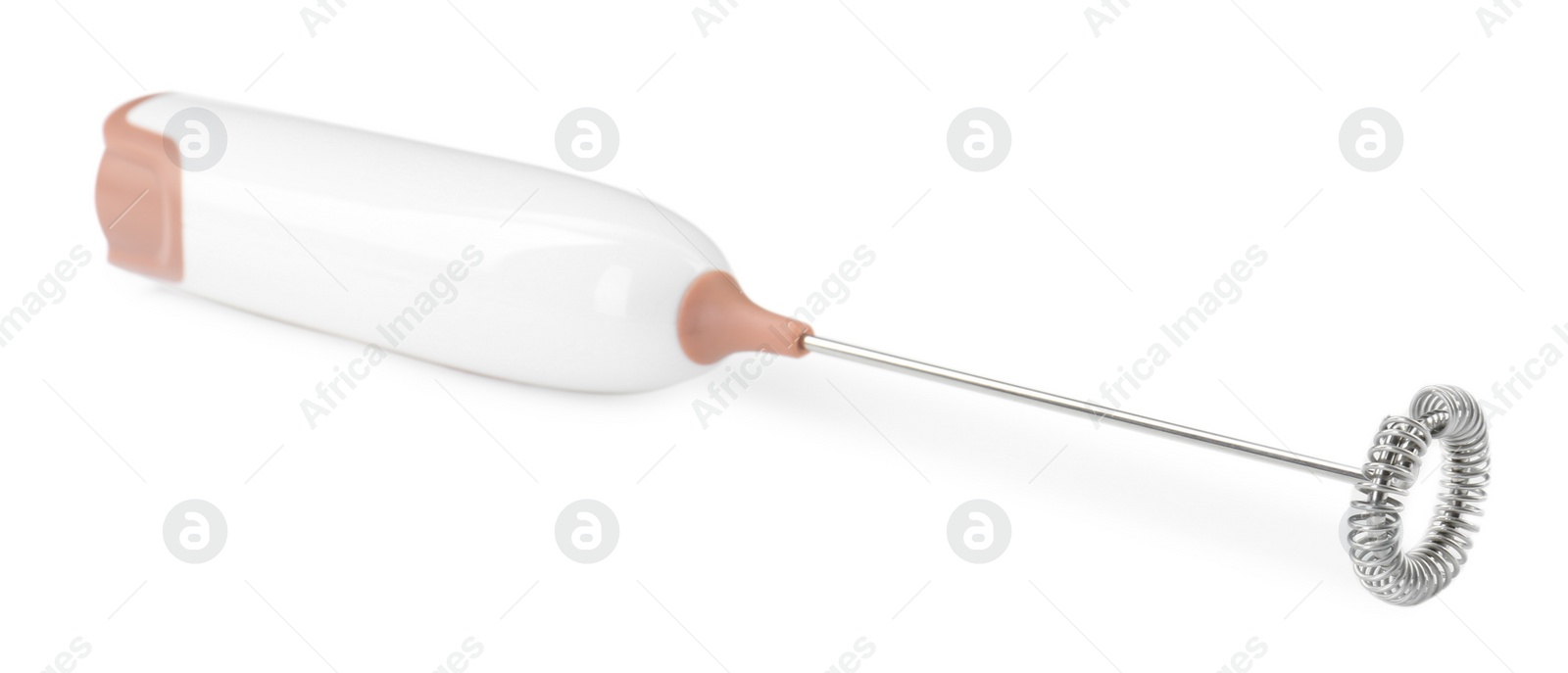 Photo of One milk frother wand isolated on white