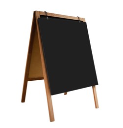 Blank advertising A-board on white background. Mockup for design