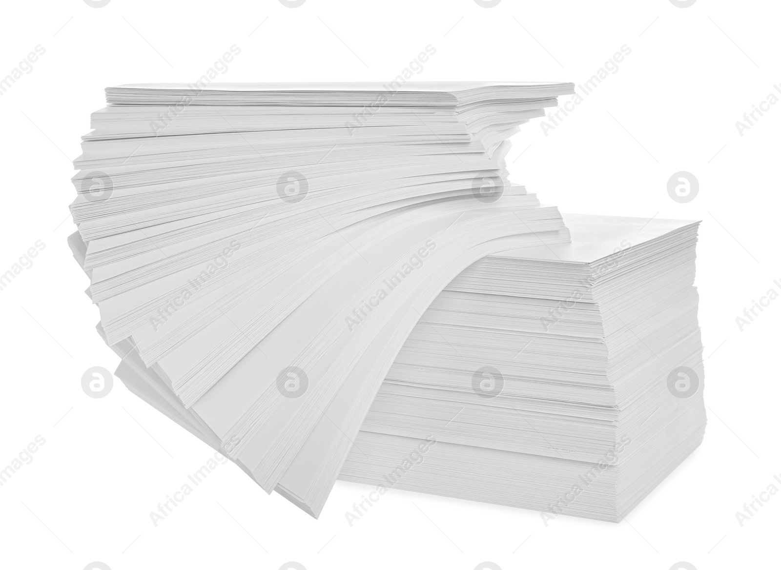 Photo of Stack of paper sheets isolated on white