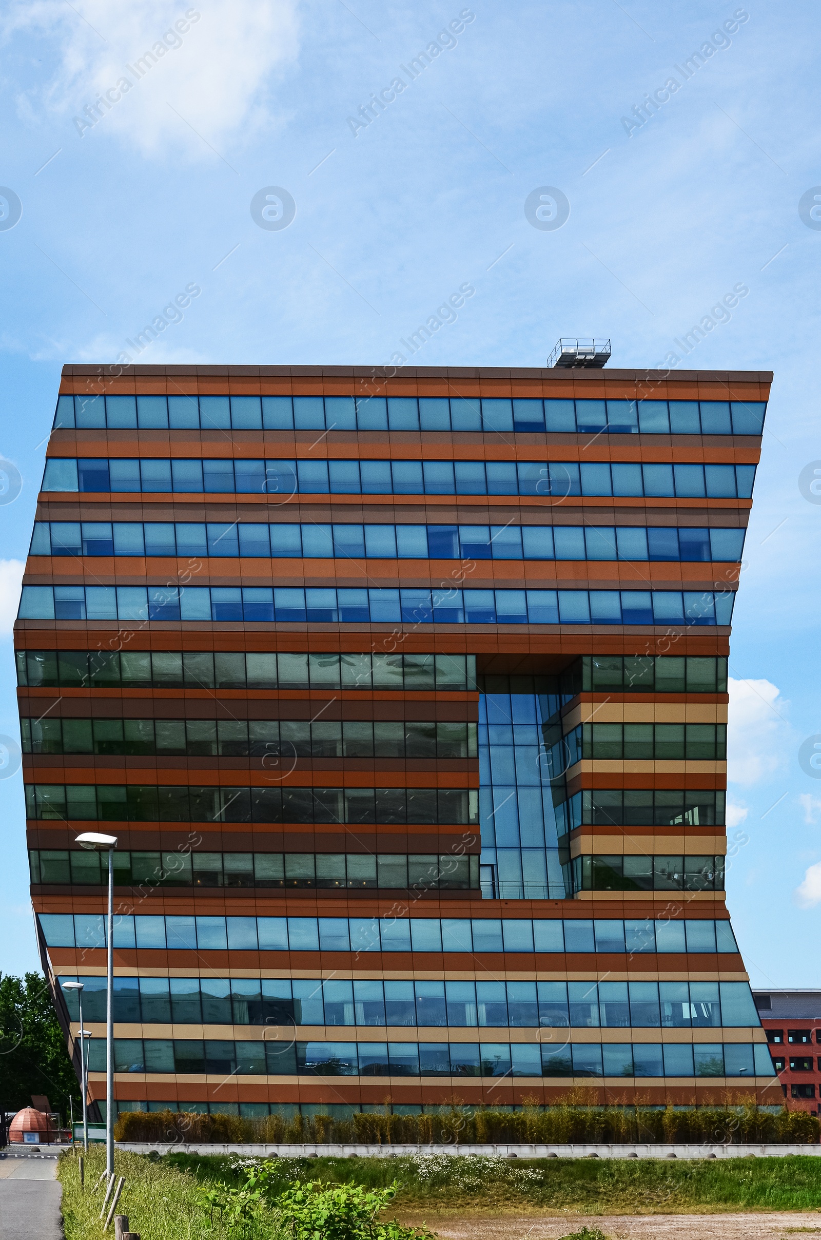 Photo of Beautiful view of modern building on sunny day