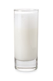 Photo of Glass of fresh milk isolated on white