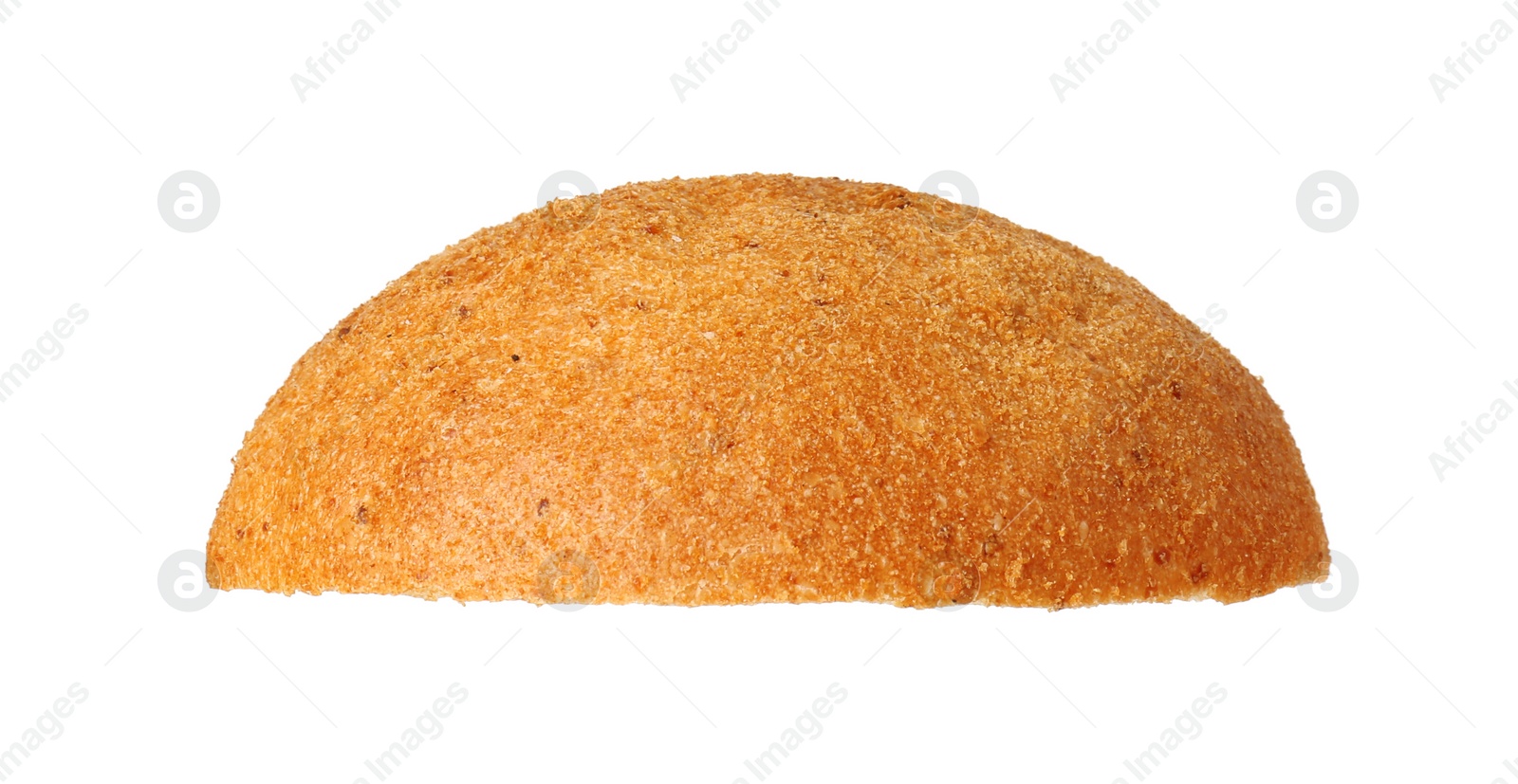 Photo of Half of fresh burger bun isolated on white