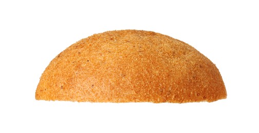 Photo of Half of fresh burger bun isolated on white