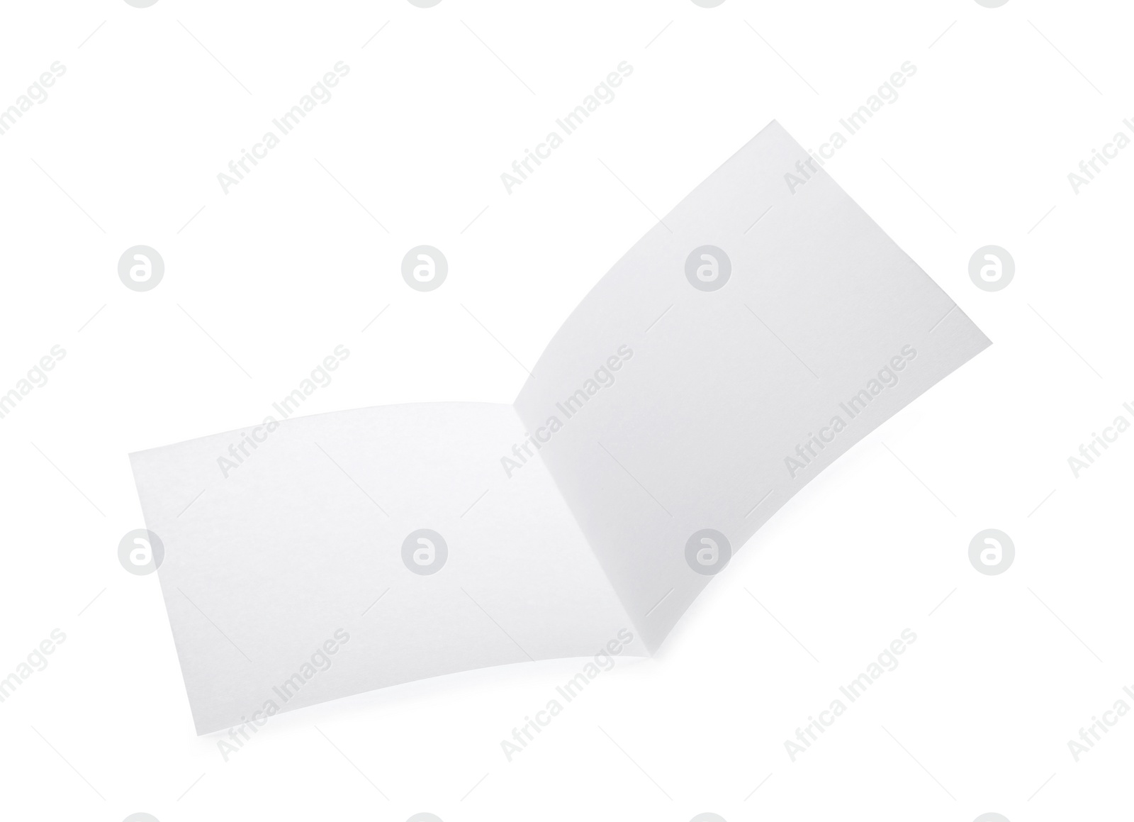 Photo of Blank paper brochure isolated on white. Mockup for design