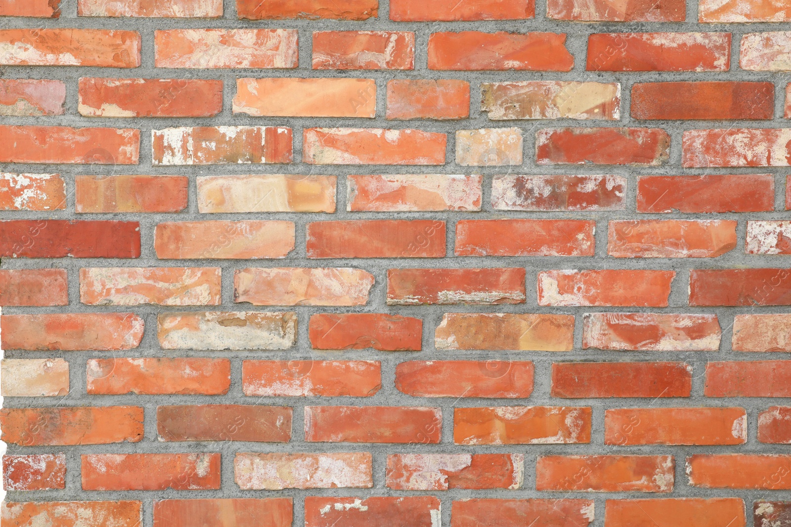 Photo of Texture of old red brick wall as background
