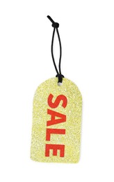 Golden tag isolated on white. Black Friday sale