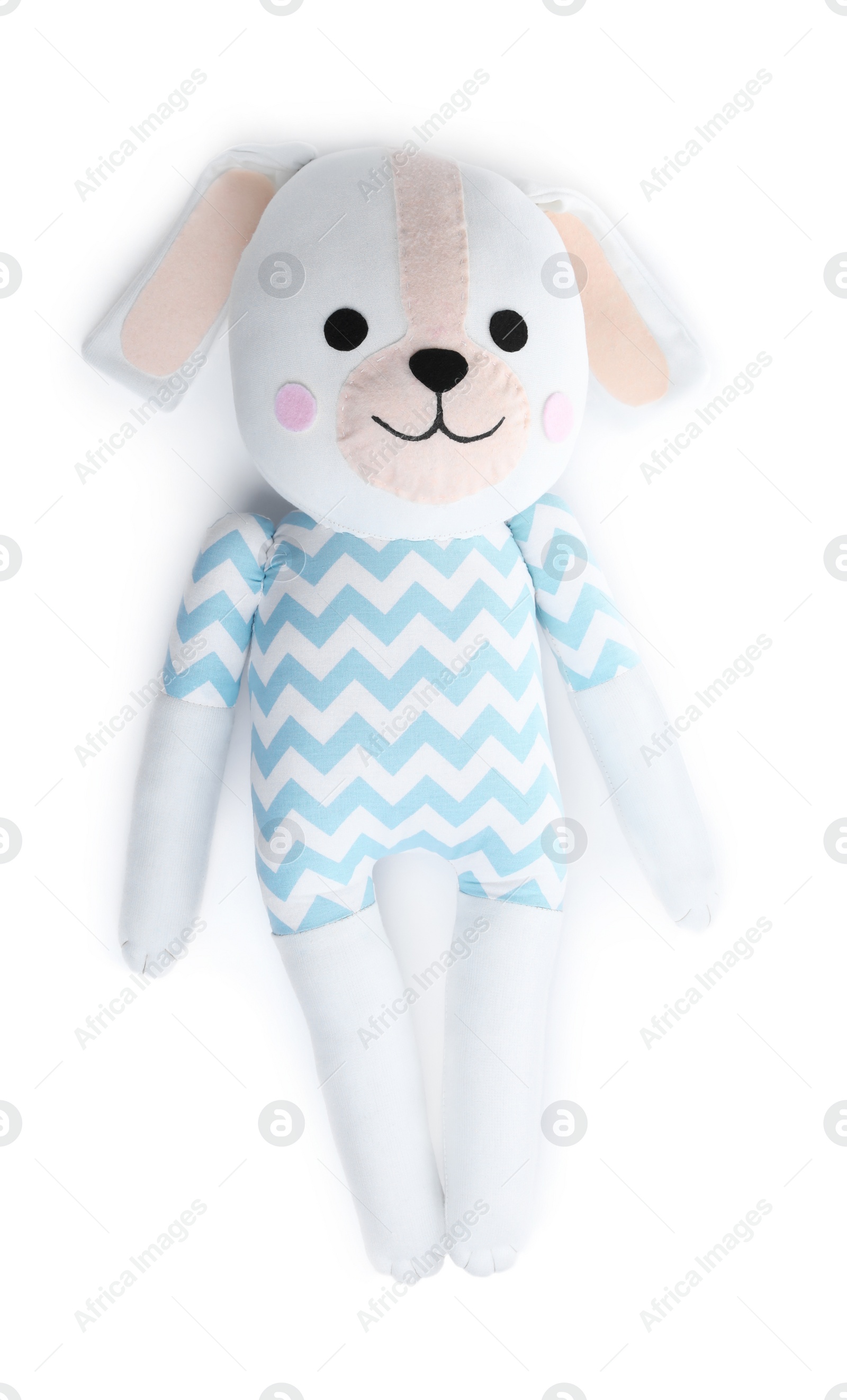 Photo of Cute soft toy dog isolated on white