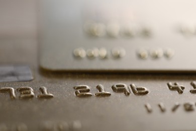 Photo of Two credit cards as background, macro view