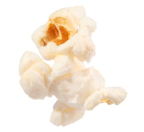 Kernel of tasty fresh popcorn isolated on white