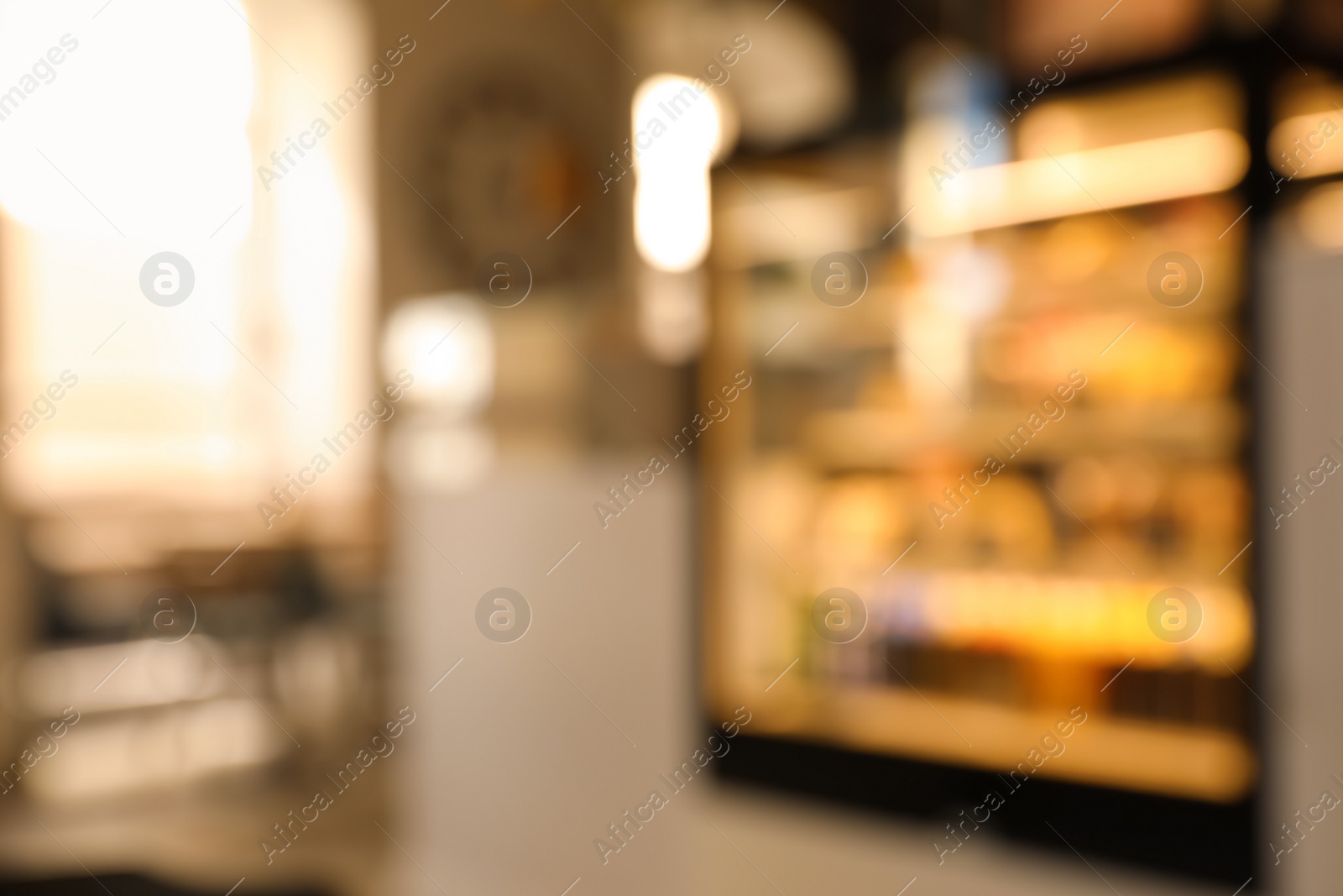 Photo of Blurred view of stylish modern cafe interior