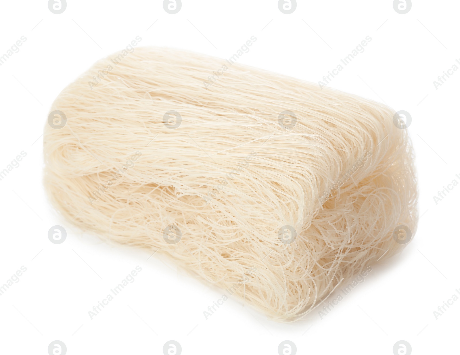 Photo of Block of rice noodles isolated on white