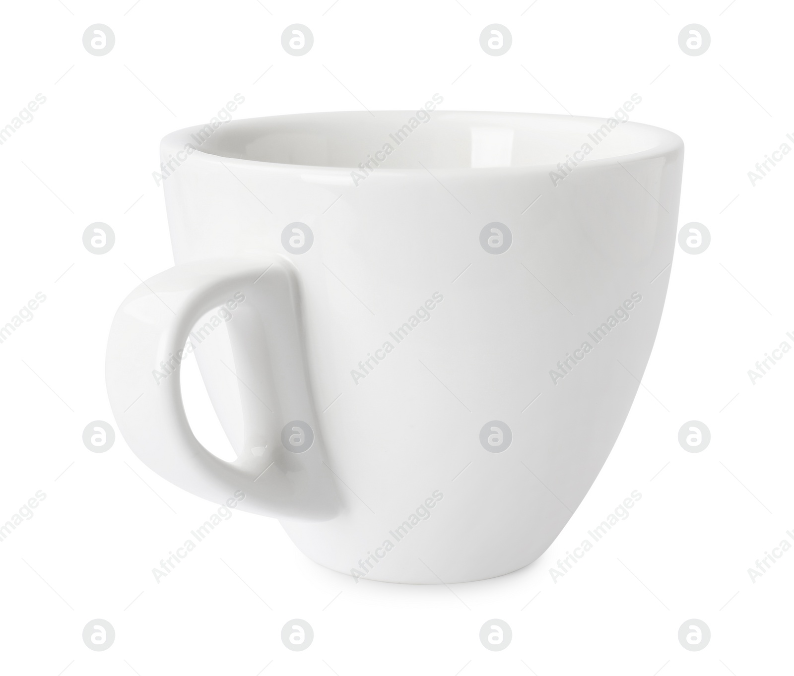 Photo of One clean ceramic cup isolated on white