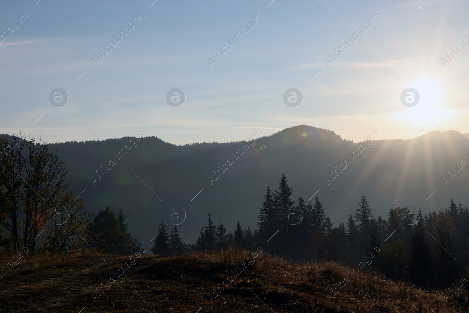 Photo of Picturesque view of mountain landscape in morning