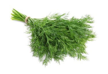 Photo of Bunch of fresh green dill isolated on white