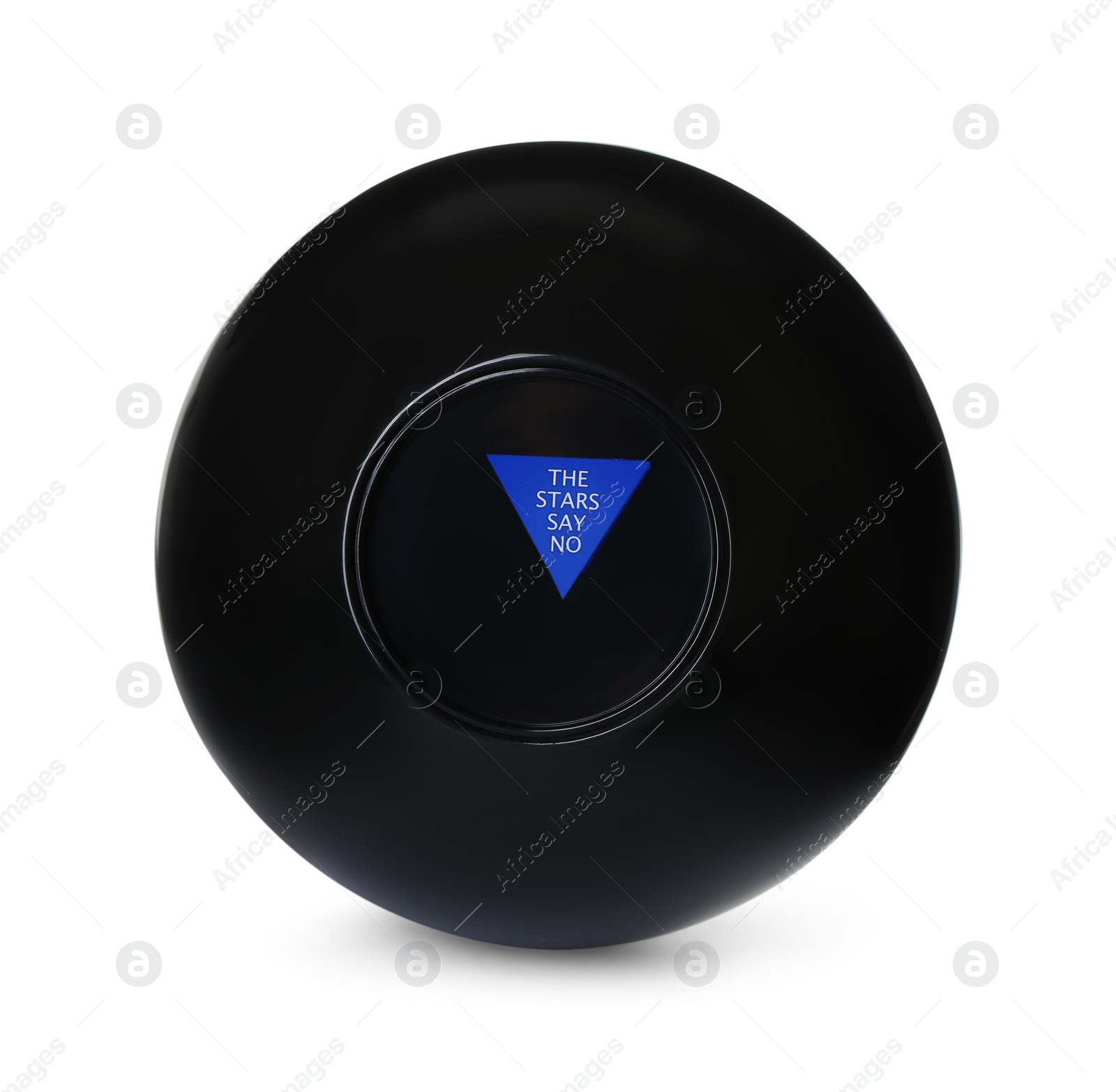 Photo of Magic eight ball with prediction The Stars Say No isolated on white