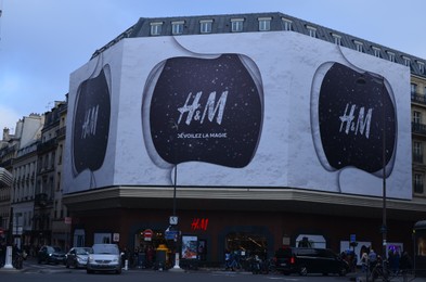 Photo of Paris, France - December 10, 2022: H&M store exterior