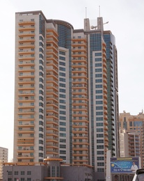 Photo of DUBAI, UNITED ARAB EMIRATES - NOVEMBER 06, 2018: Cityscape with modern buildings