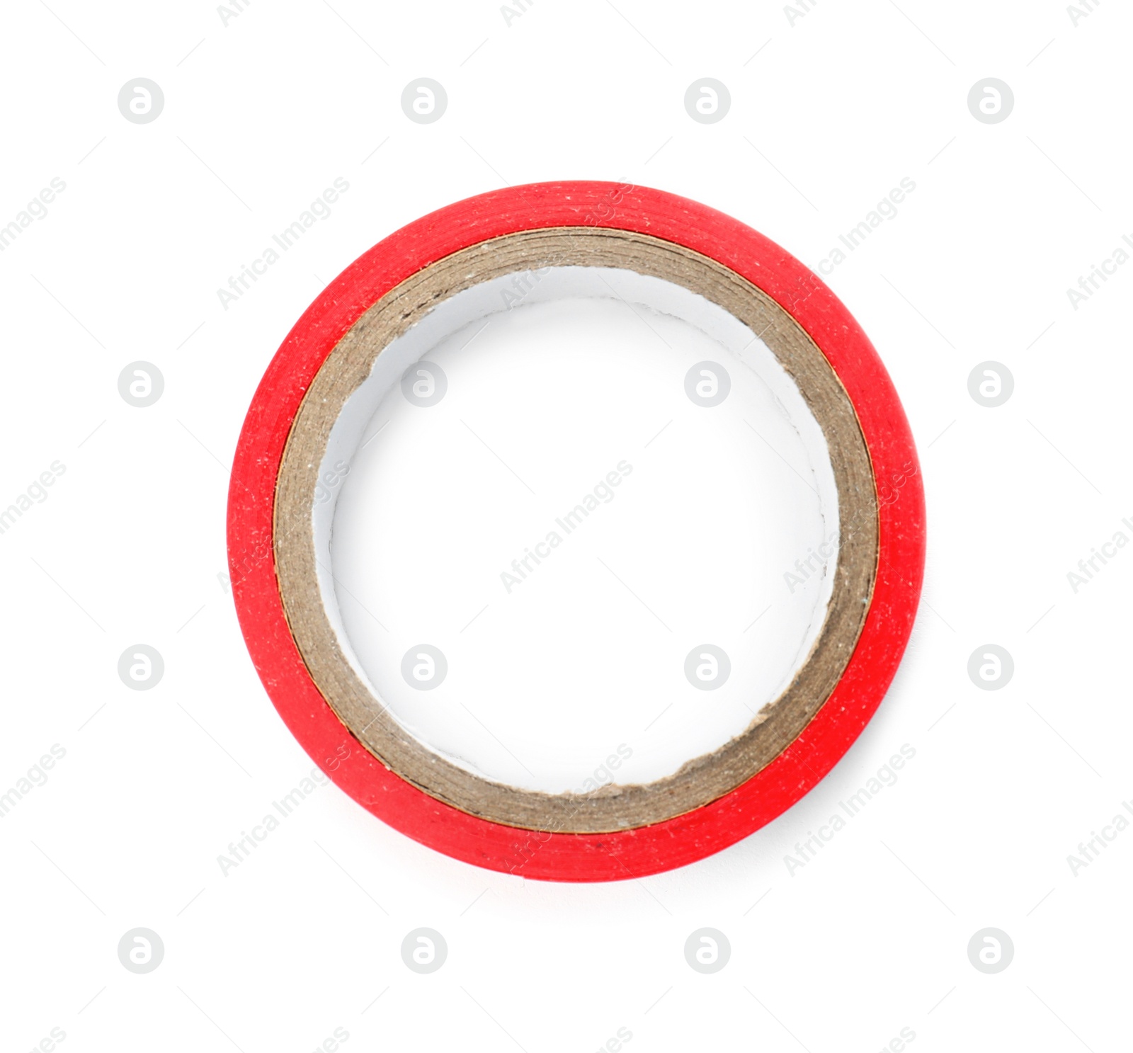 Photo of Electrician's tape on white background, top view