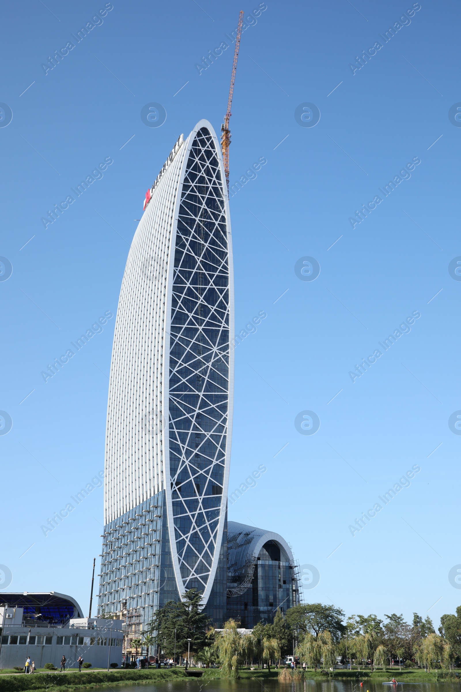 Photo of Batumi, Georgia - October 12, 2022: Mariott building near Nurigeli lake