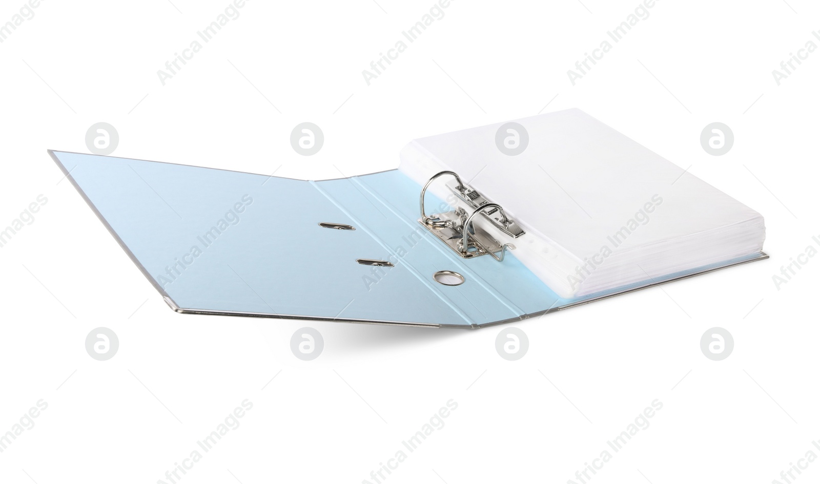 Photo of One open office folder isolated on white