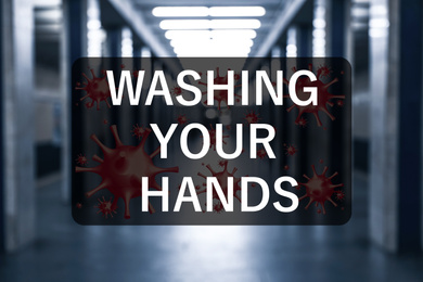 Image of Washing your hands. Illustration demonstrating important measure during coronavirus outbreak