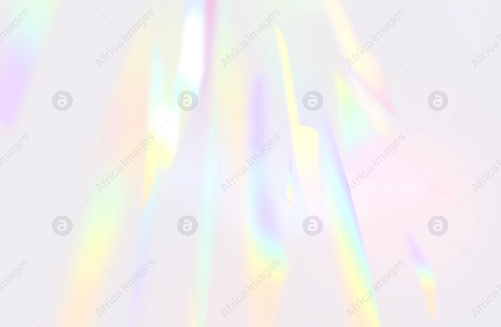 Illustration of Rainbow pastel colors on white background. Light refraction effect