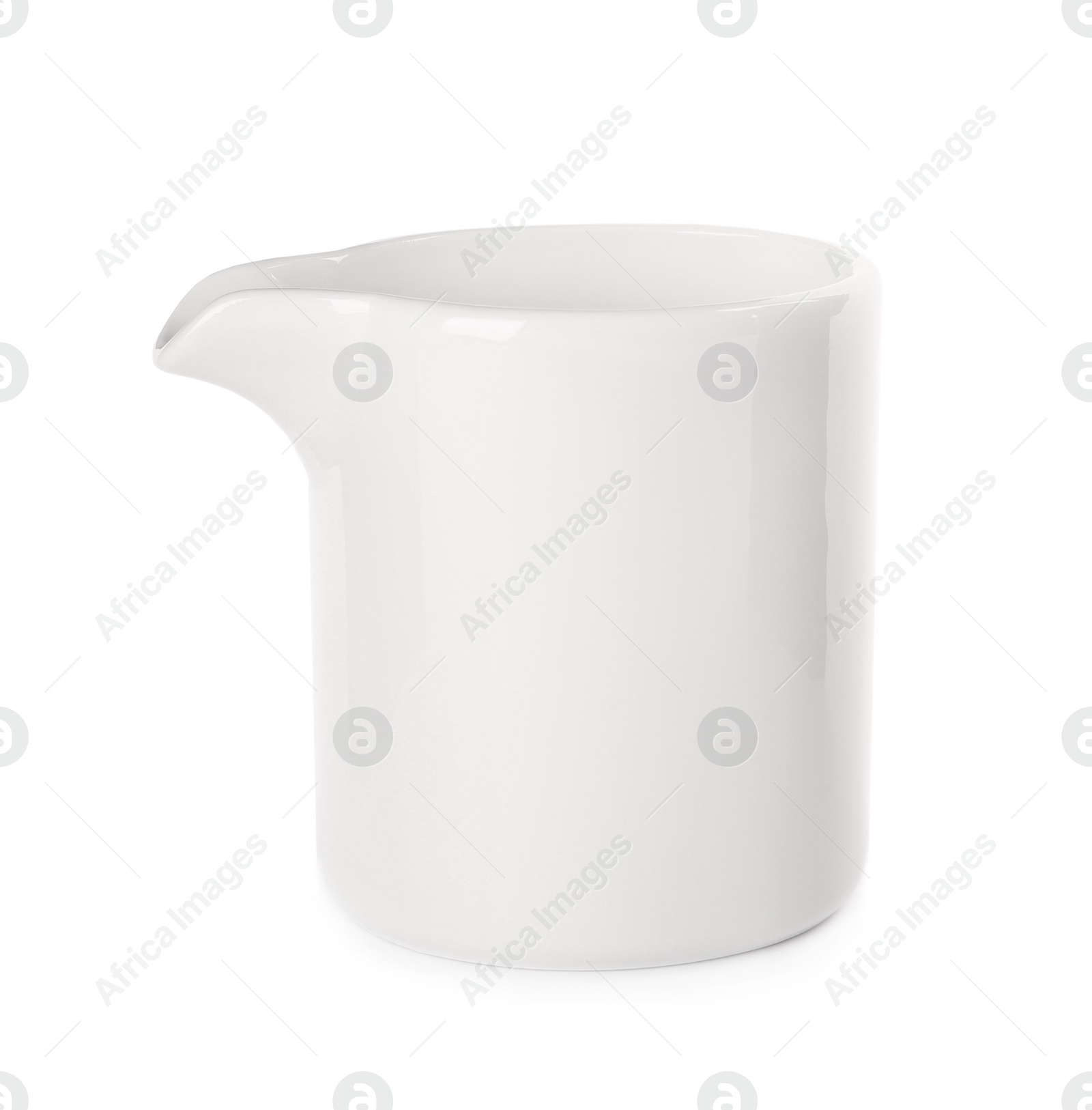 Photo of Clean empty sauce jug isolated on white