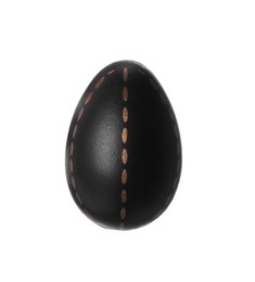 One black Easter egg isolated on white