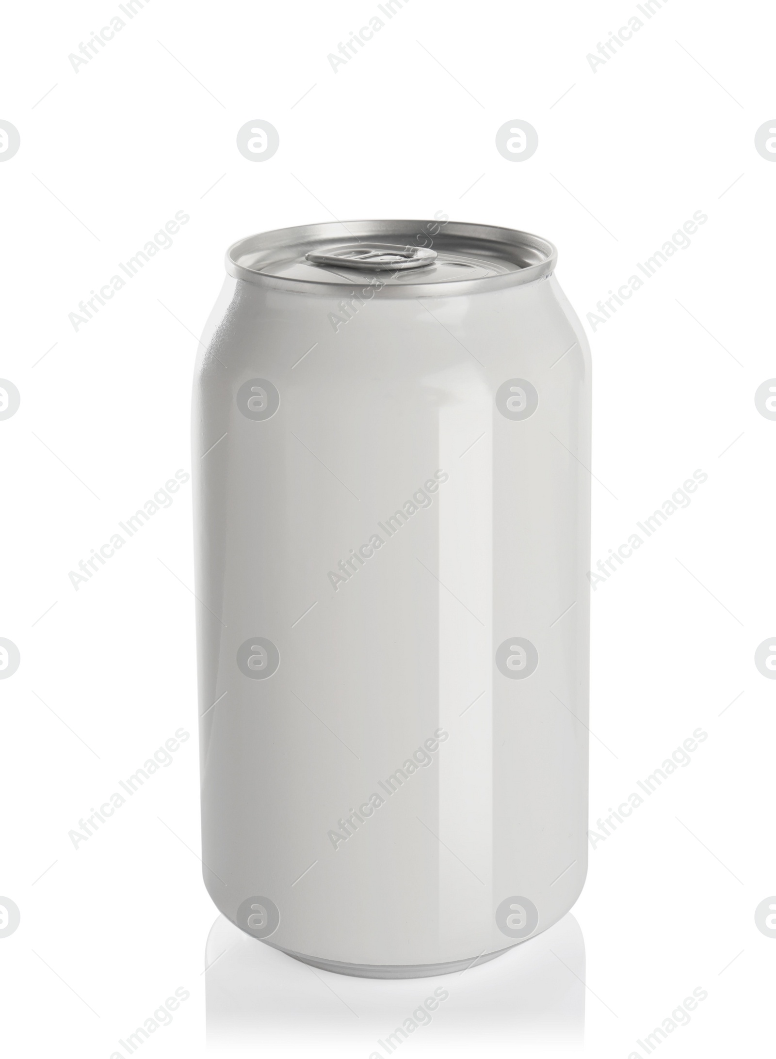 Photo of Aluminum can with drink isolated on white