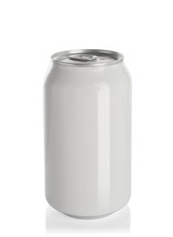 Photo of Aluminum can with drink isolated on white