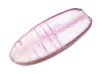 Photo of Piece of purple daikon radish isolated on white