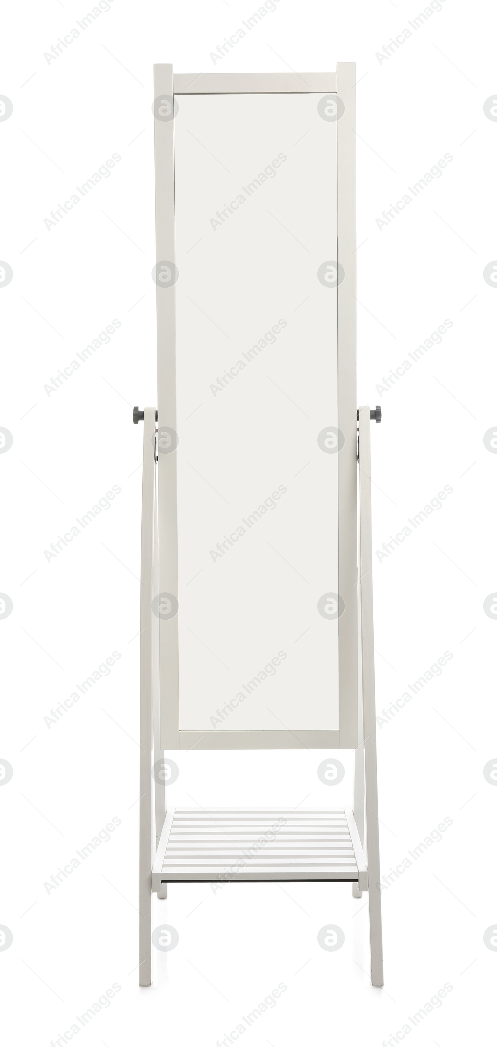 Photo of Modern full length mirror isolated on white