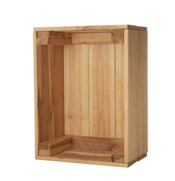 Wooden crate on white background. Shipping container