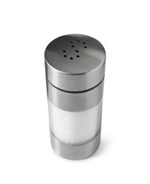 Photo of Salt shaker isolated on white. Kitchen utensil