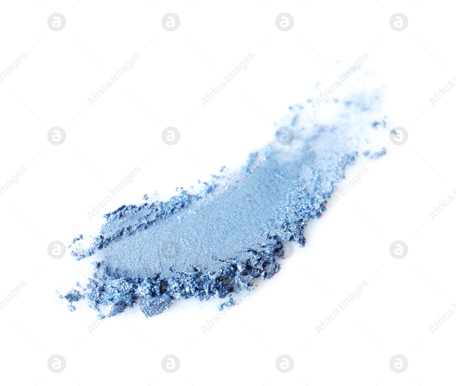 Photo of Crushed eye shadow on white background. Professional makeup products