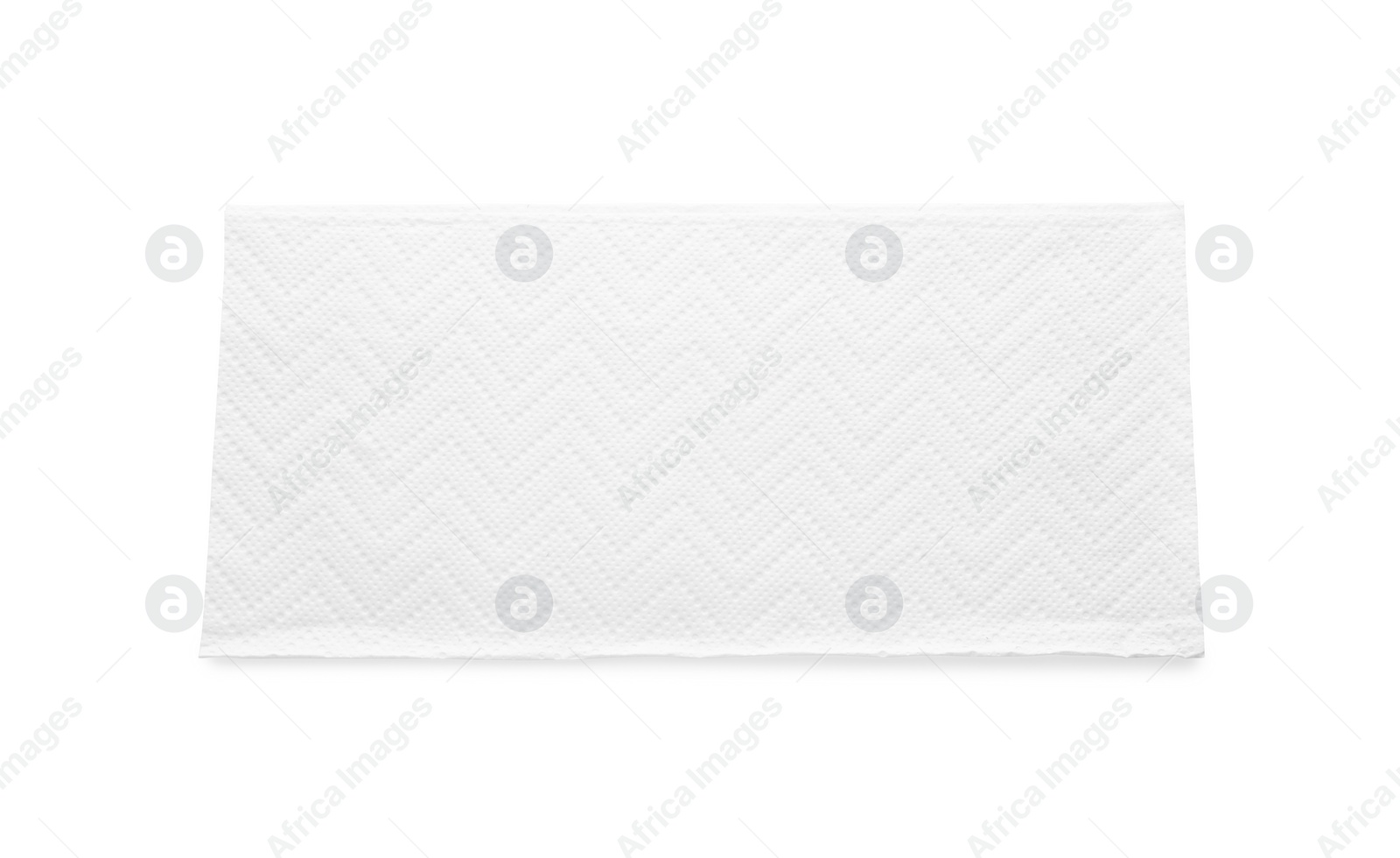 Photo of One paper towel isolated on white, top view