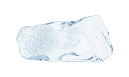 Photo of Piece of clear ice isolated on white