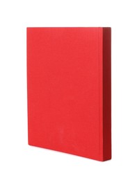 Photo of Book with red cover on white background