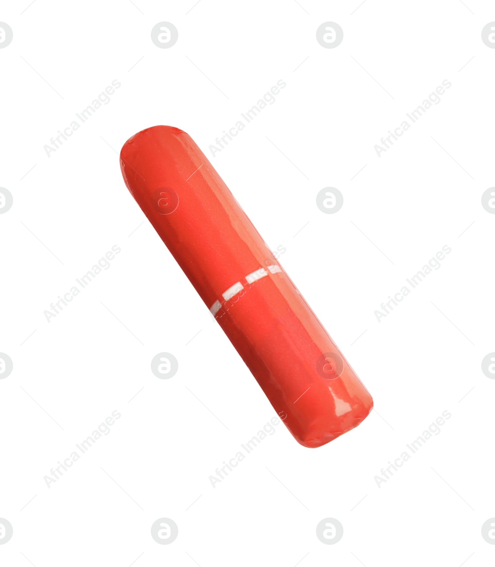 Photo of Tampon in red package isolated on white