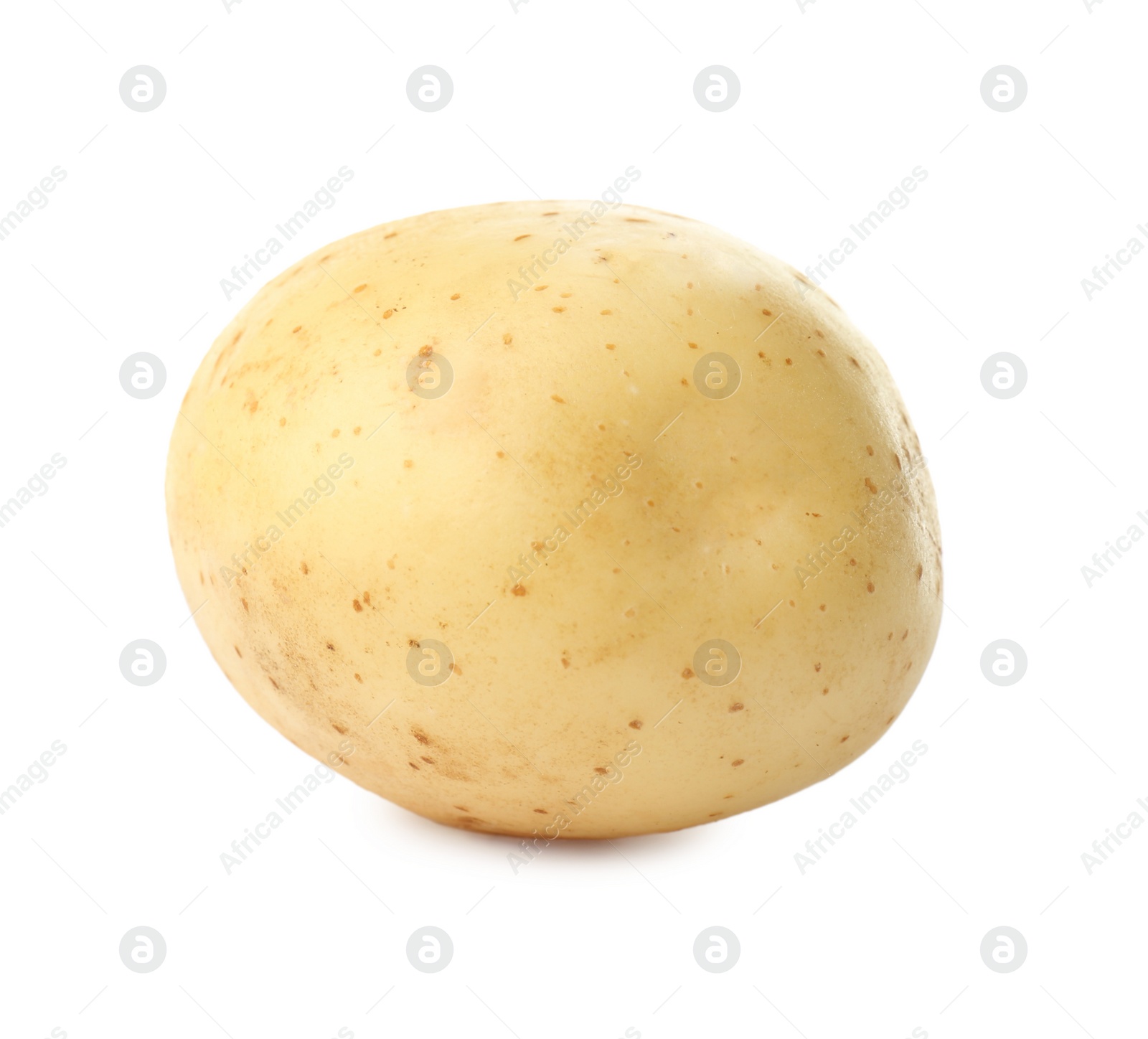 Photo of Fresh raw organic potato isolated on white