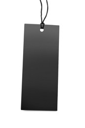 Cardboard tag with space for text isolated on white, top view