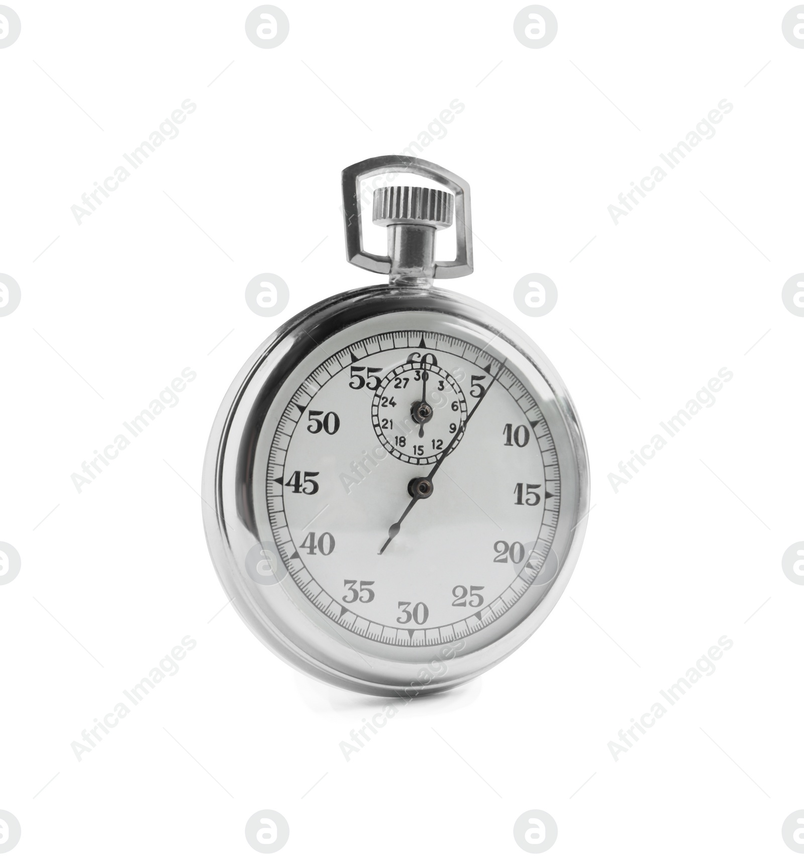 Photo of Vintage timer isolated on white. Measuring tool