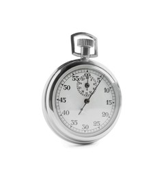 Photo of Vintage timer isolated on white. Measuring tool