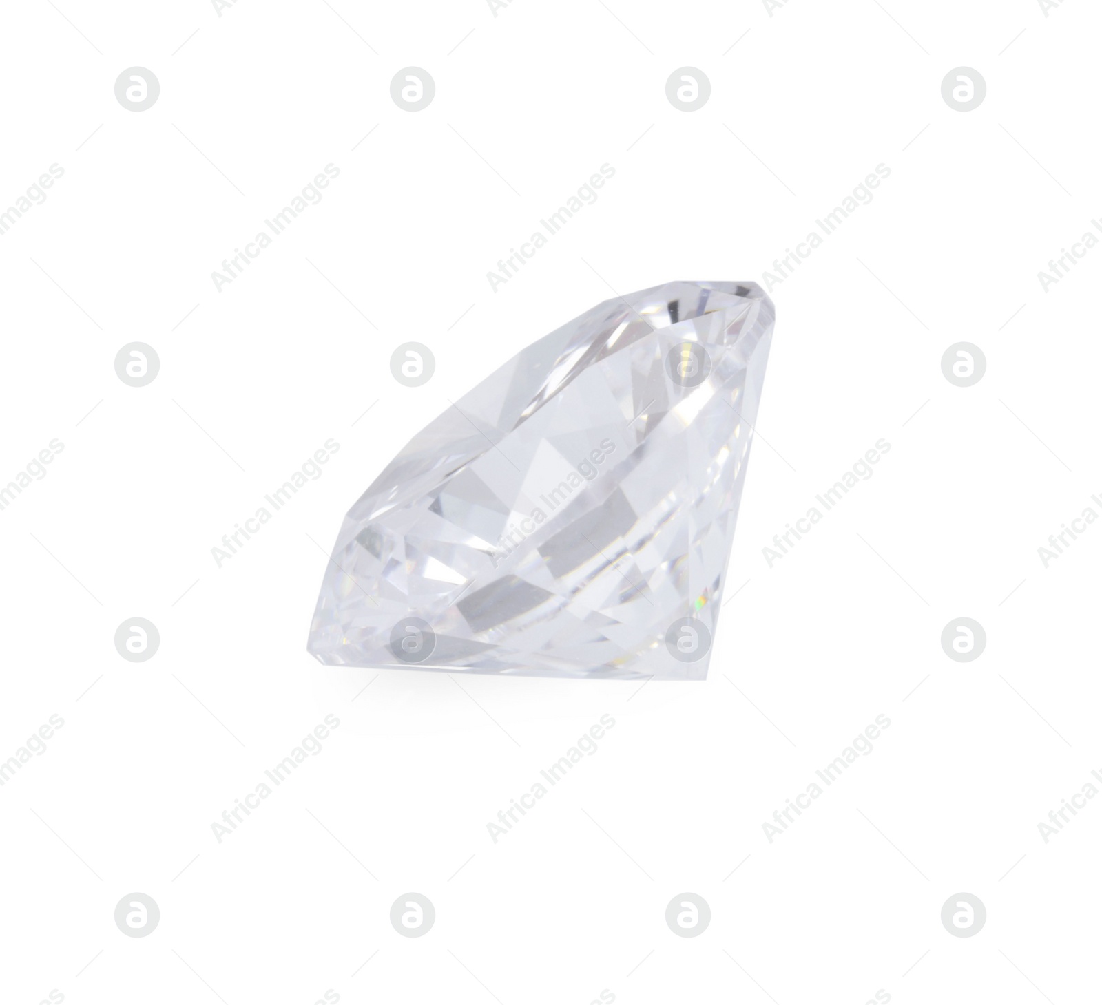 Photo of One beautiful shiny diamond isolated on white