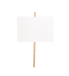 Photo of One blank protest sign isolated on white